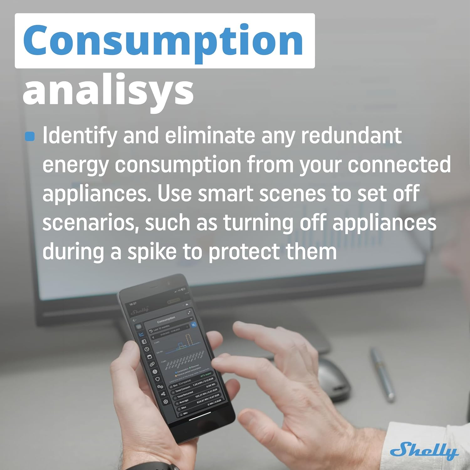 Shelly PM Mini Gen3, Intelligent Wi-Fi and Bluetooth Power Meter, 1 Channel 16 A, Power Measurement Device, Compatible with Alexa and Google Home, Ios-Android App, No Hub Required (2-Pack) image number 6