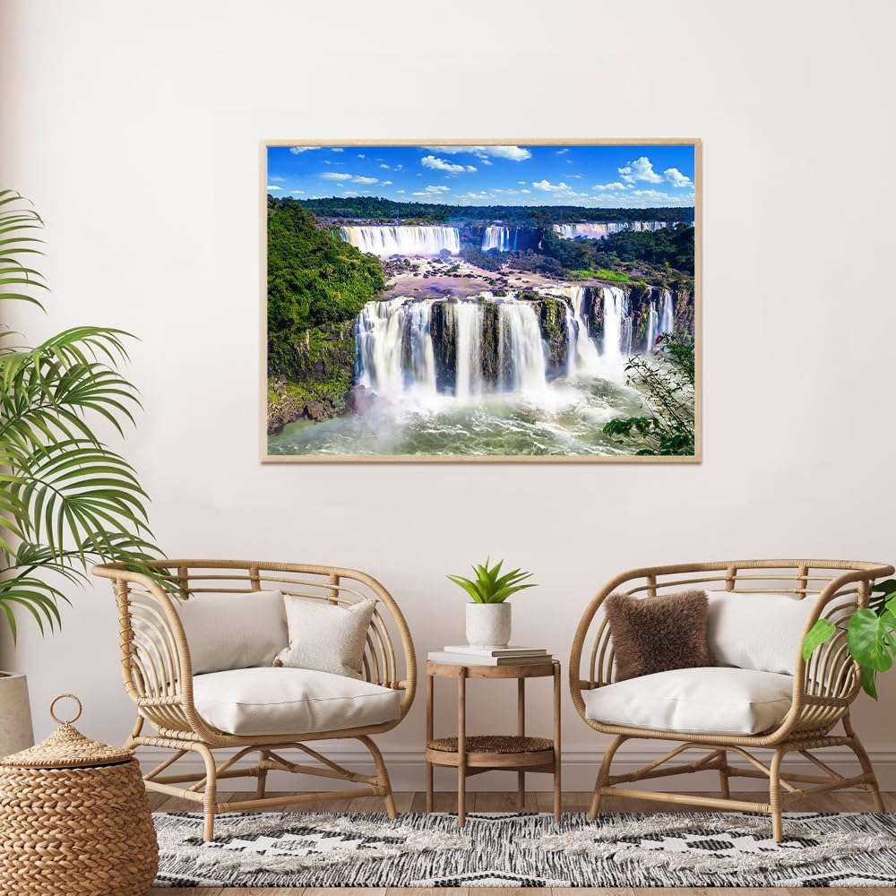 HUADADA Jigsaw Puzzles for Adults 1000 Pieces, Puzzles for Adults 1000 Piece, Challenging Game Toys, Impossible Puzzle, Family Decoration Puzzle - Iguazu Falls image number 5