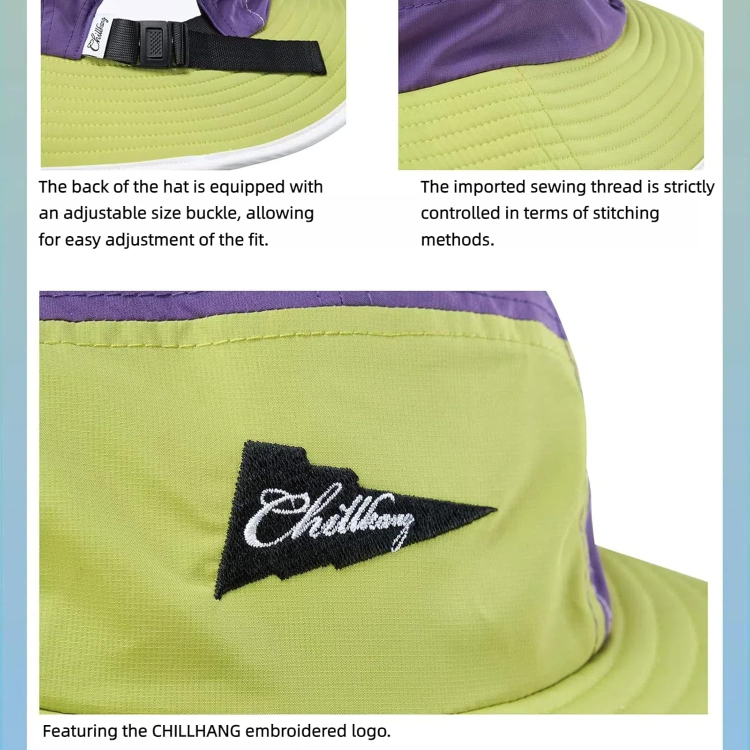 YWYLL Fisherman'S Hat for Men and Women, Summer Waterproof Hiking, Camping, and Mountain Climbing Hat, UV Protection, and Secure for Surfing. Multi, Multi image number 3