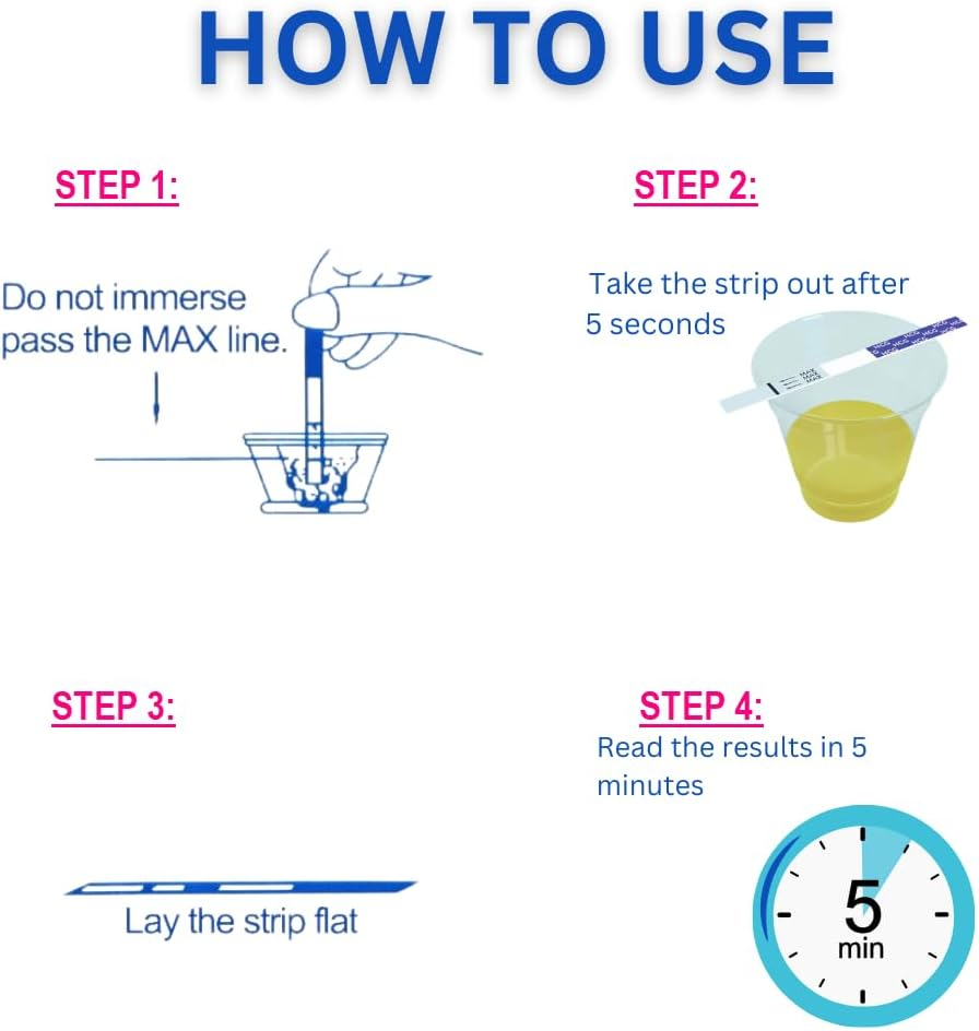 10 Pregnancy HCG Test Strips One Step Urine Test Strip Combo Predictor (10 HCG) Pack of 10 image number 4