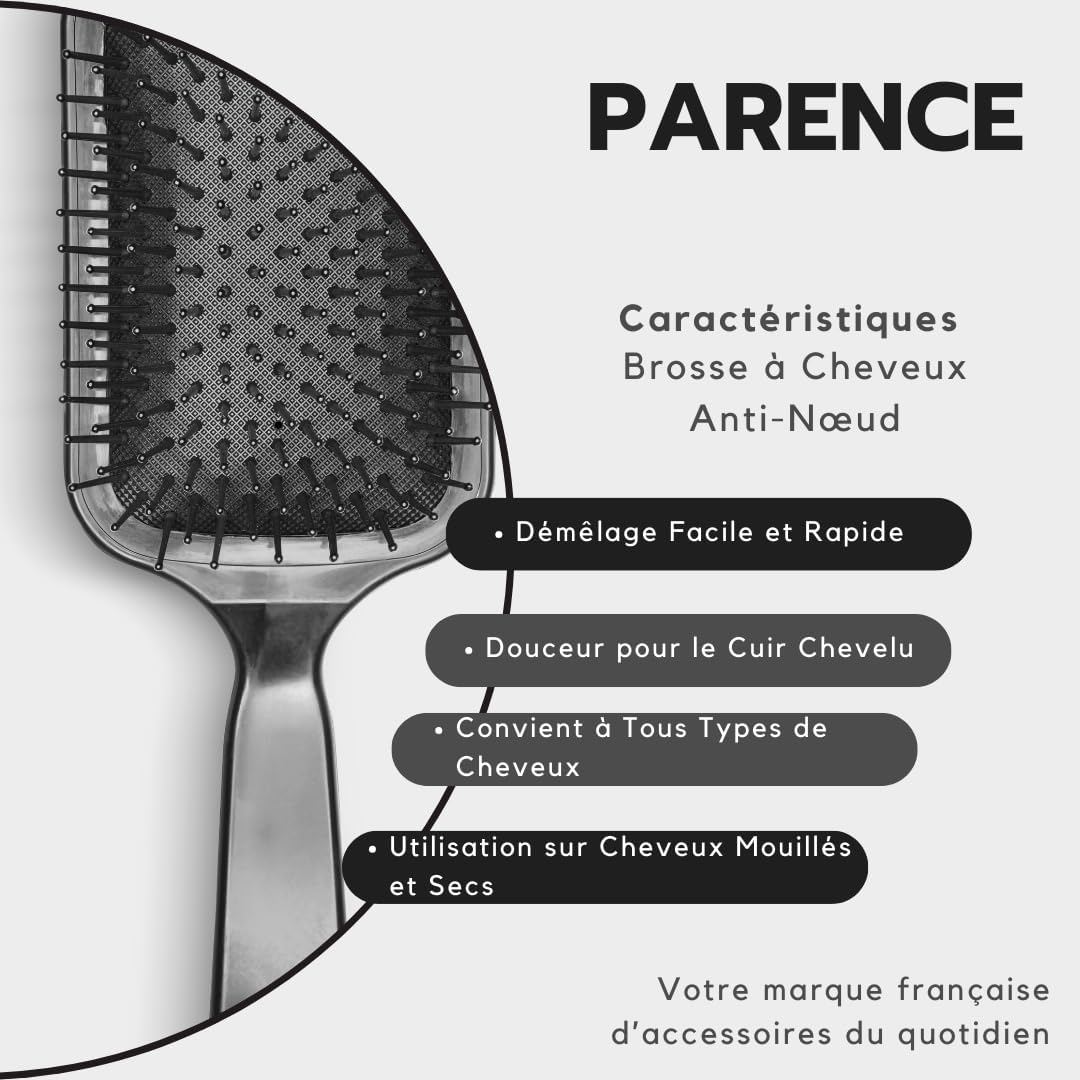 PARENCE. - Tangle-Resistant Hair Brush - Detangled, All Hair Types - 23 X 7.5 Cm image number 2