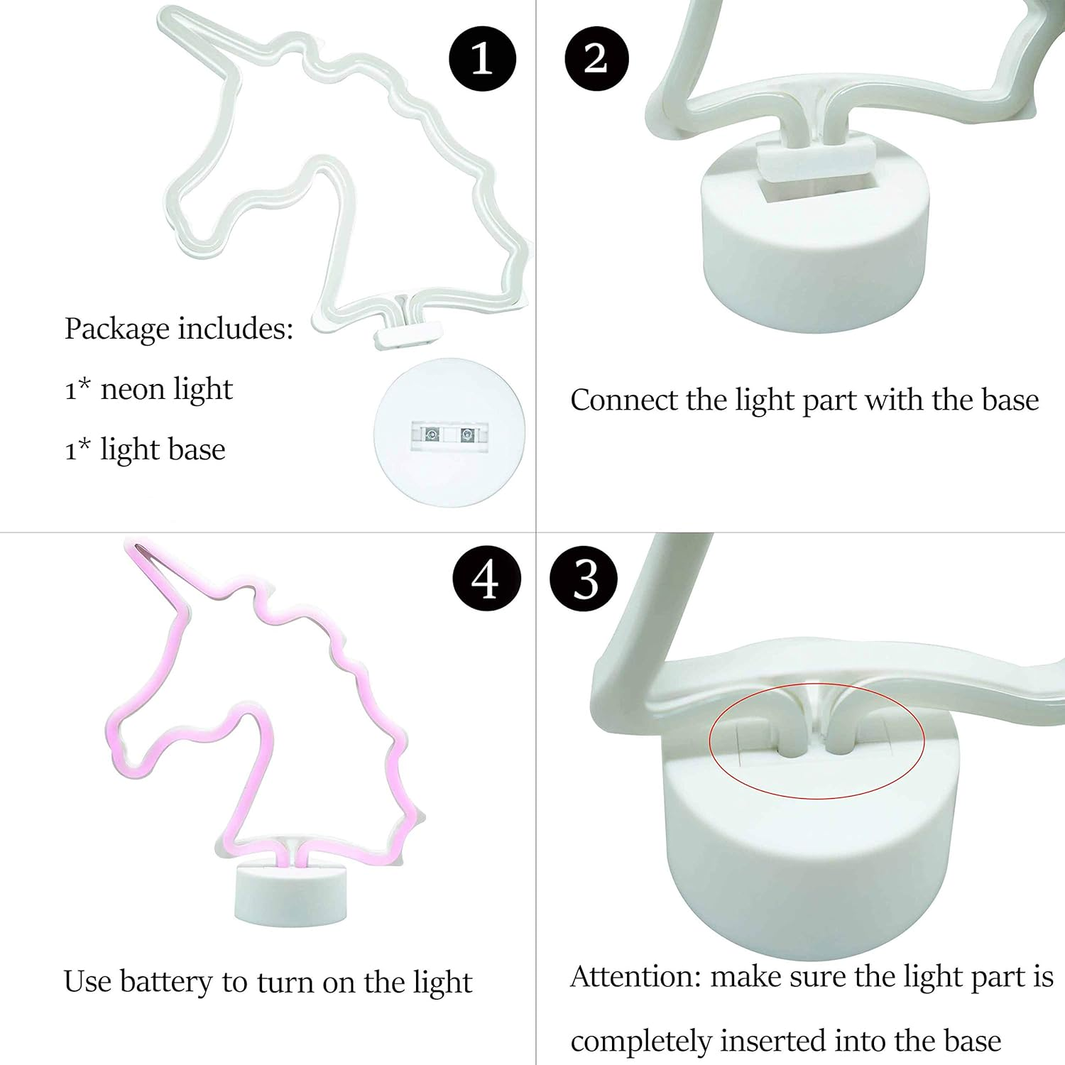 Neon Signs Rainbow Indoor Night Light, Lovenite Battery/Usb Operated Glowing Neon Decorative Sign LED Light for Room Party Festival Decorations (Multi-Colored, Rainbow) image number 5