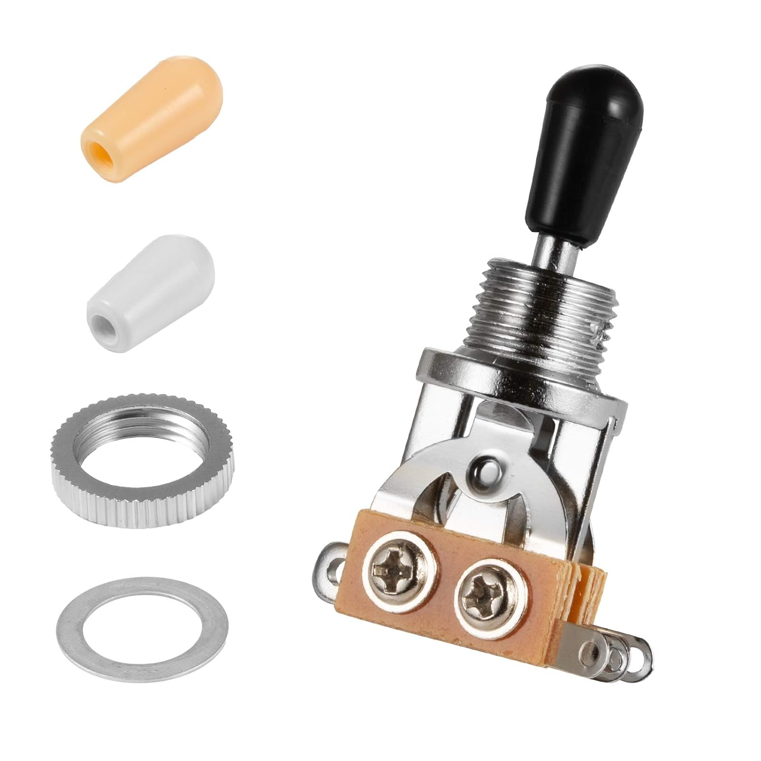 Randon 3 Way Short Straight Guitar Toggle Switch Pickup Selector with Tip Knob Caps Compatible with Gibson Toggle Les Paul Electric Guitars image number 3