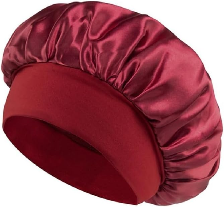 Bonnets for Men Nightcap, Double Layer Polyester Hair Bonnet for Sleeping, Reversible Night Cap, Bonnet Nightcap for Curly Hair, Polyester Bonnetfor Men and Women image number 3