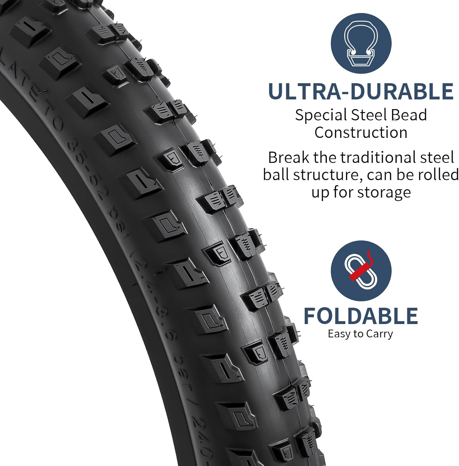 Yunscm 2 Pcs,29X2.35 Bike Tires,29X2.35 57-622 Bike Tyres +28/29X1.75/2.40 Bike Inner Tube Schrader Valve 32Mm+Rim Strap+Tire Lever,Mountain Bike Tire 29 2.35,MTB Tire 29 2.35,Y-120