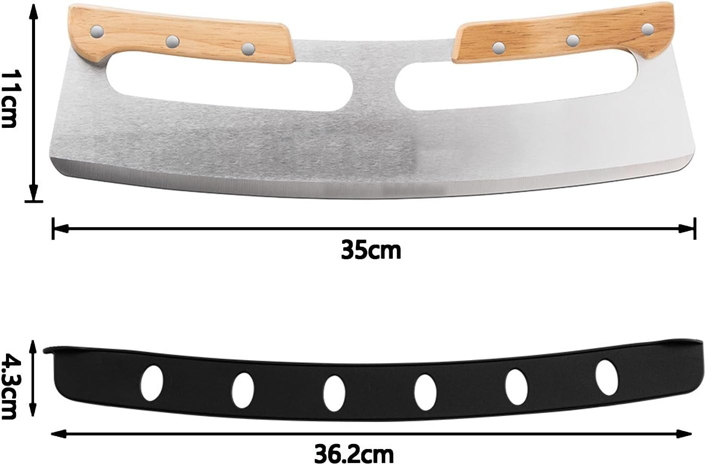 14 Inch Stainless Steel Pizza Cutter, Sharp, Rust-Resistant Blade with Ergonomic Handle & Protective Cover &ndash; Effortless, Hygienic Cutting for Pizzas, Cakes & More