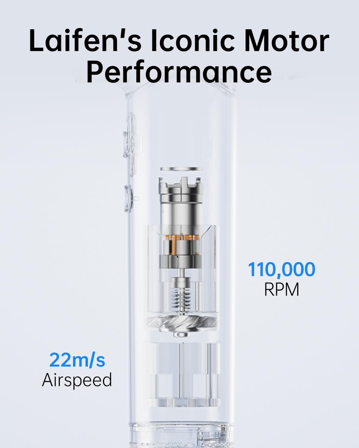 Laifen Swift Hair Dryer, High Speed 200M Ionic Blow Dryer with 110, 000 RPM Brushless Motor for Fast Drying, Low Noise, Hairdryer with Magnetic Nozzle - Black image number 6