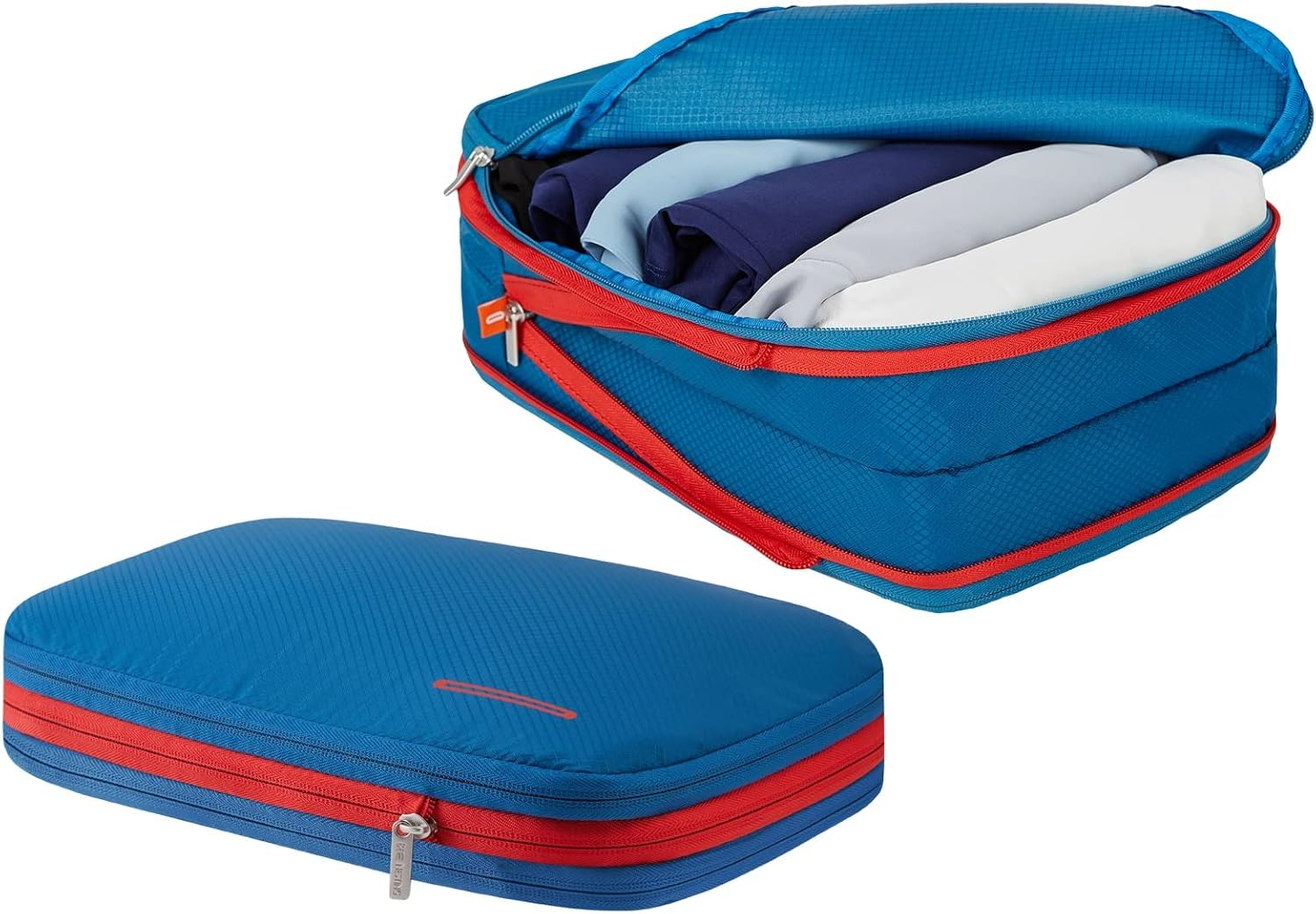 Bee Nesting Waterproof Compression Packing Cubes 5 Sets, Large Travel Packing Organizers for Carry on Luggage, 2 Sides Expandable Storage Bags for Backpacking, Suitcases