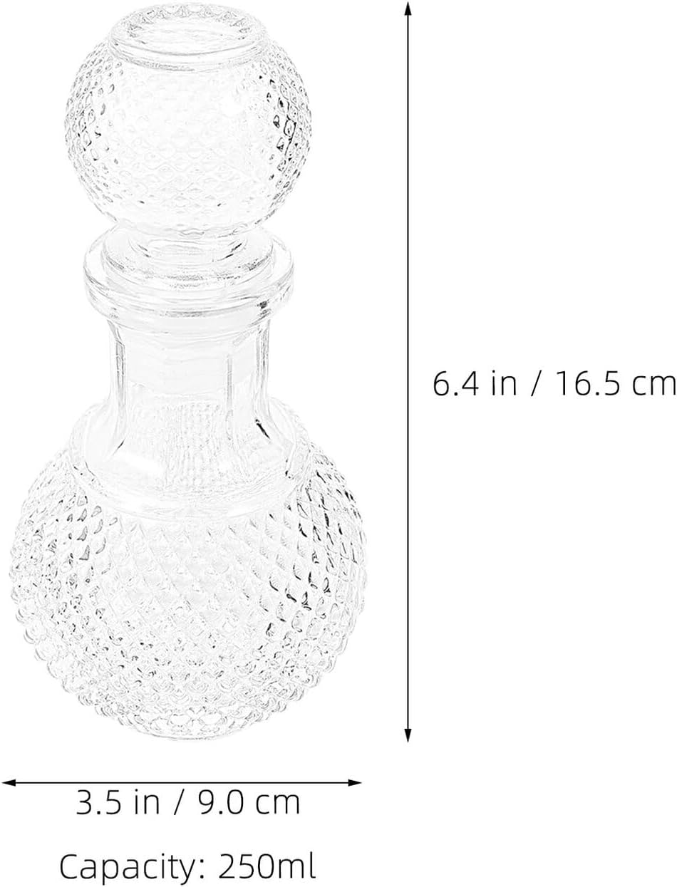 TOPPERFUN 2Pcs 250Ml Thickened Glass Wine Bottles Creative Earth-Shaped Whiskey Decanter Set for Home Bar and Hotel Beverage Serveware image number 2