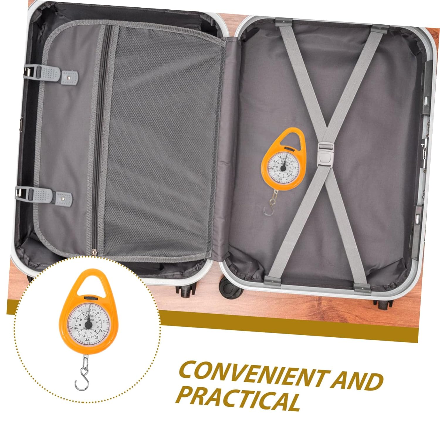 CATIEBYE Spring Scale Small Hanging Scale Portable Mechanical Handheld with Hook Travel Lightweight and Compact for Suitcase Use image number 6