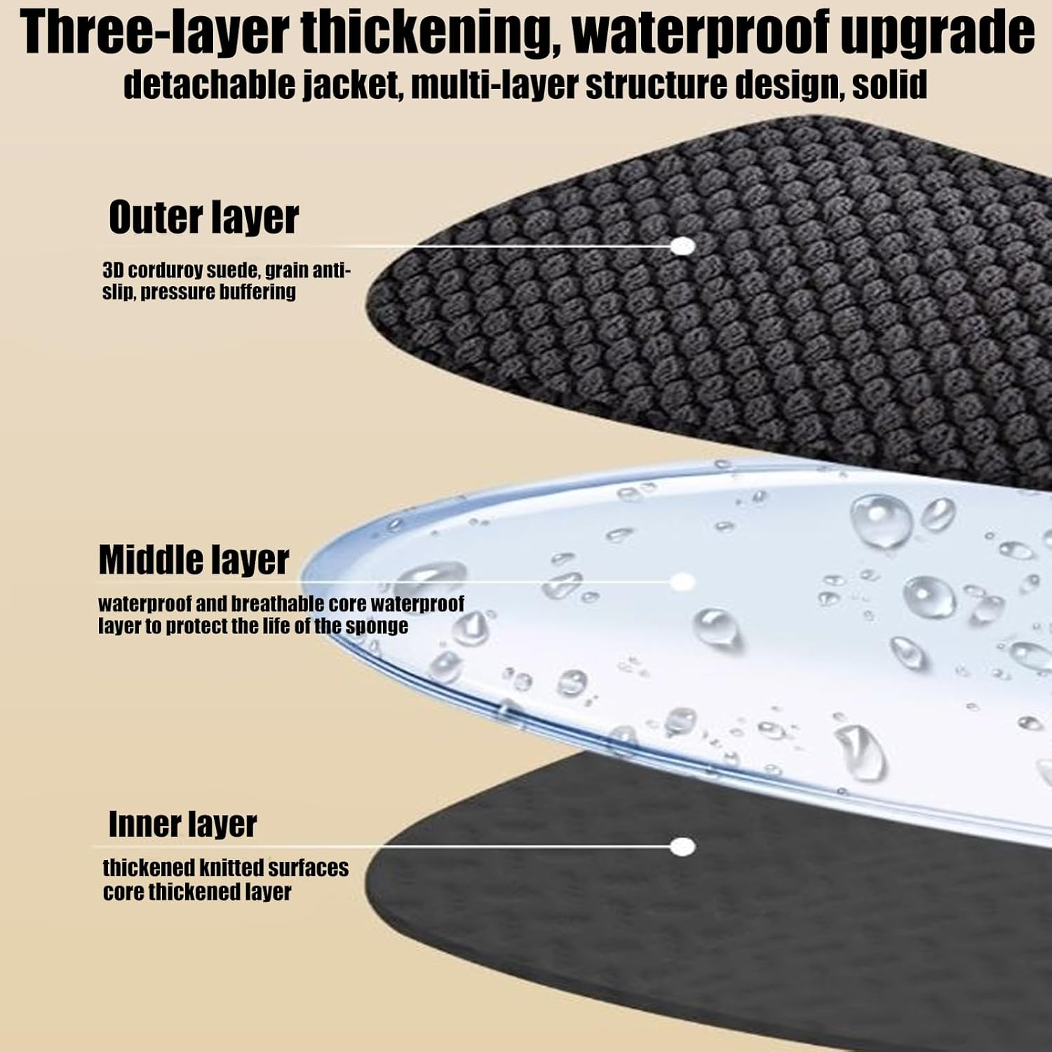 Dog Stairs,High Density Foam 4 Tiers Dog Steps - High Density Foam Washable Cat Ladder Waterproof Pet Ramp for Indoor Bedroom Sofa image number 2