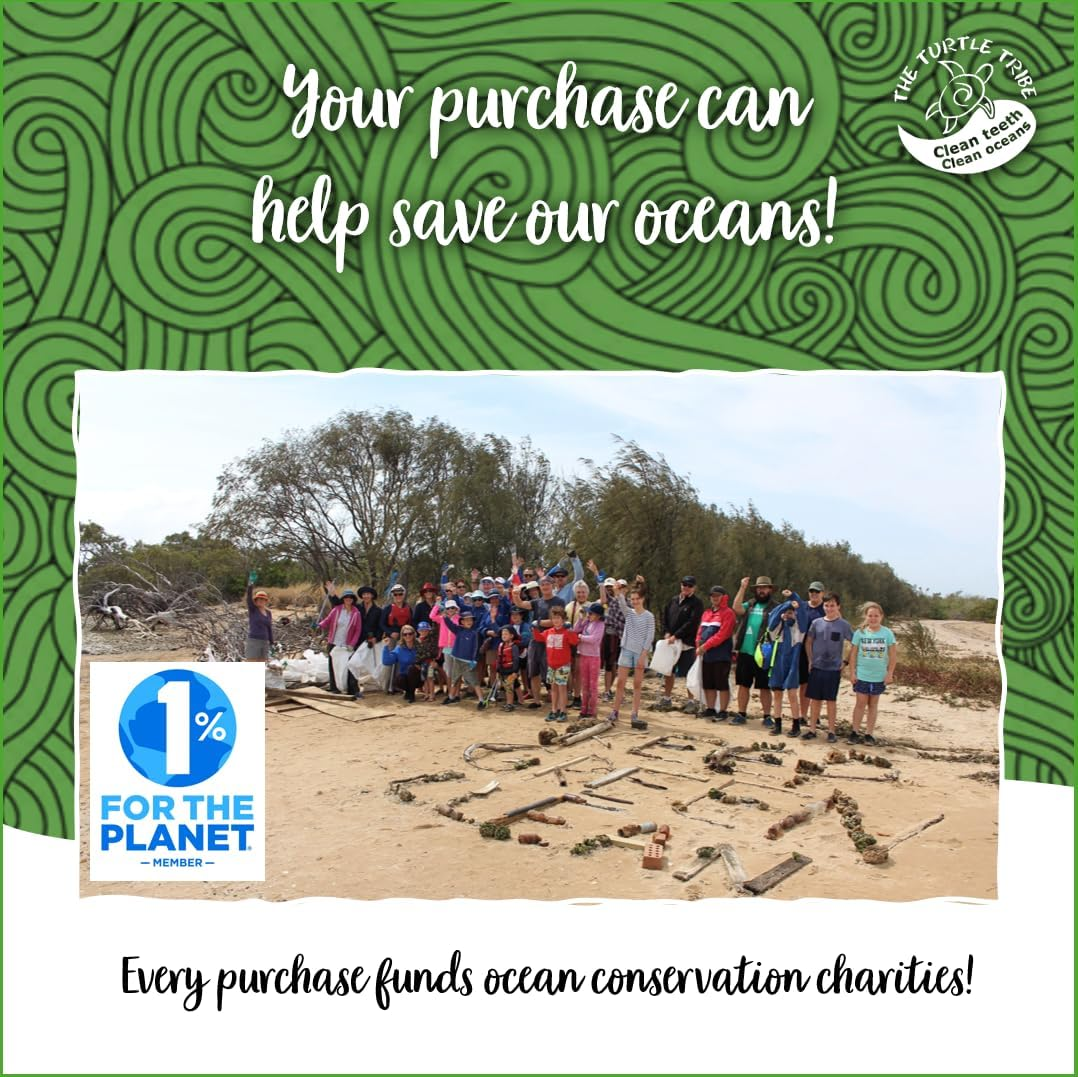 Toothpaste Tablets, Made in Australia, 125 Tablets, Mint, Vegan, Nano-Free, Fluoride-Free, All Natural Plant & Mineral-Based Ingredients, Dentist Approved, Funding Beach Cleans.
