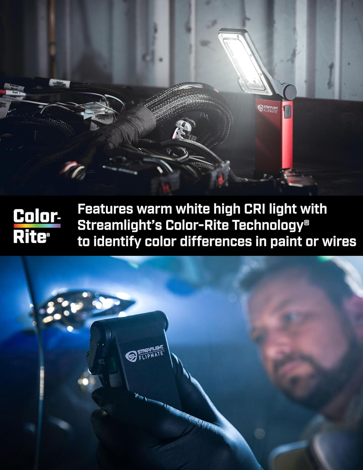 Streamlight 61500 Flipmate 500-Lumen USB Rechargeable Multi-Function Compact Work Light, Black image number 3