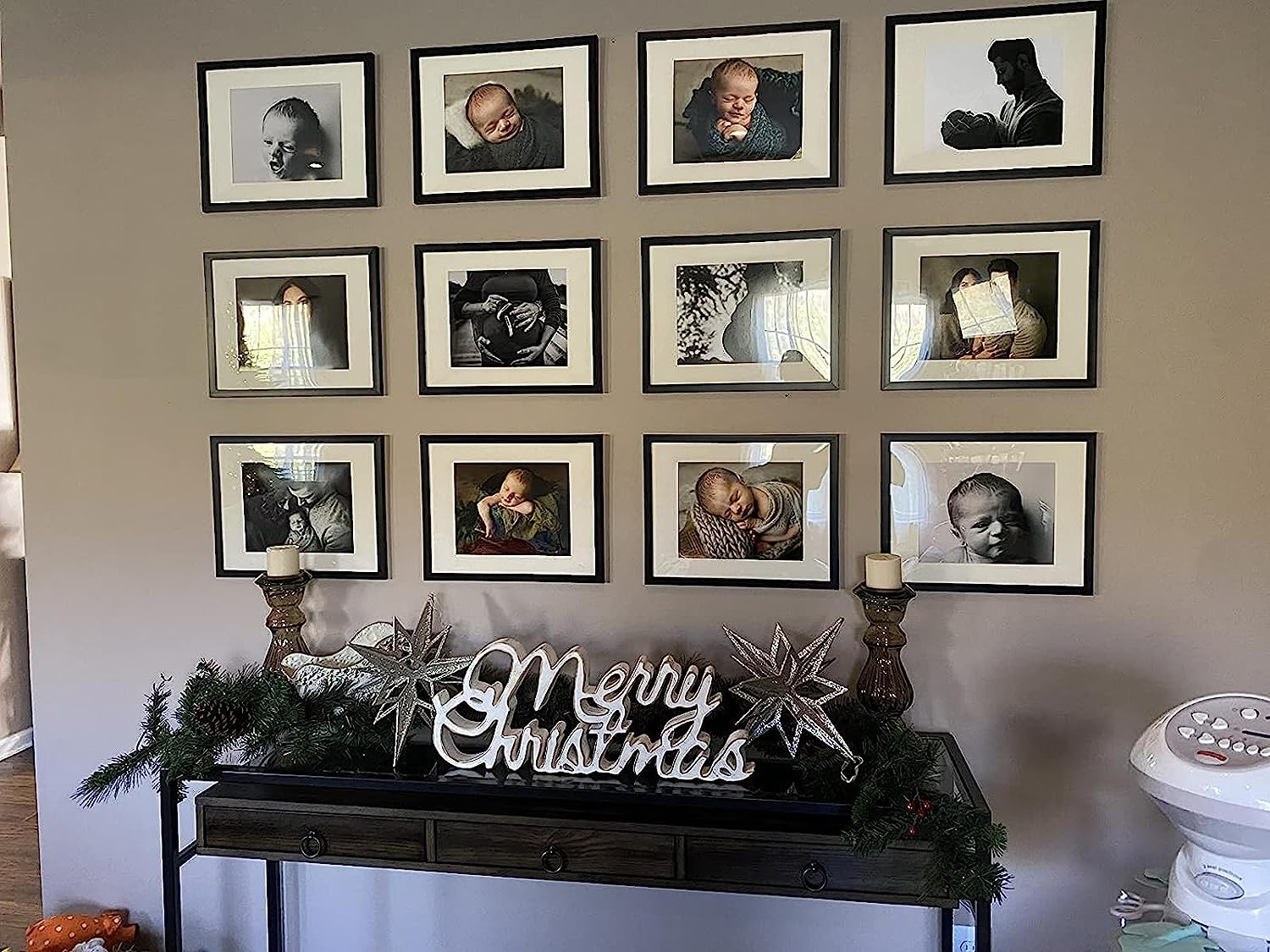 Upsimples 11X14 Picture Frame Set of 5, Display Pictures 8X10 with Mat or 11X14 without Mat, Wall Gallery Photo Frames, Black