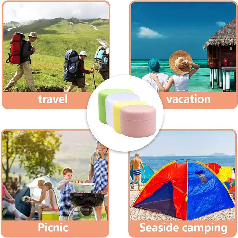 12Pcs Plastic Small Travel Containers - Leakproof Refillable Cosmetics Jars with Lids and Scoops for Makeup Samples image number 3