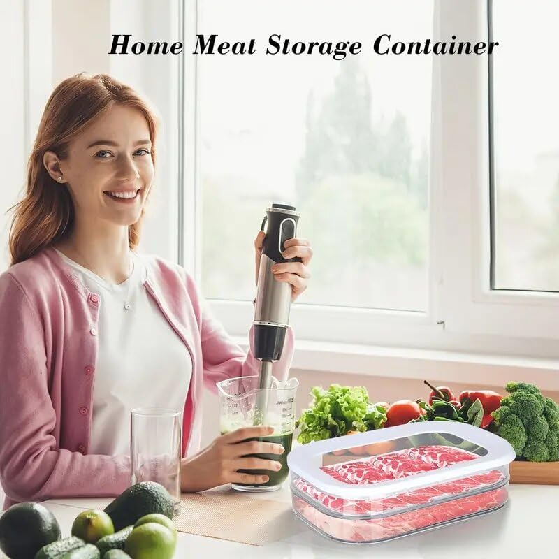 3-Pack Stackable Deli Meat Containers for Fridge - BPA Free Bacon Keeper & Cold Cuts Organiser, 18.6Oz Clear Food Storage Boxes - Keep Salami Fresh Longer! (Family Kitchen Essential) image number 3