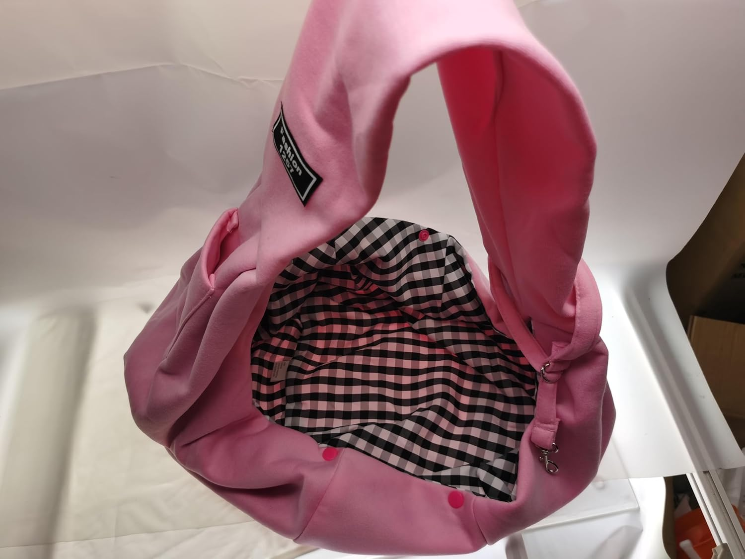 CYBERNOVA Small Pet Dog Cat Sling Carrier for 3-15Lbs, with Pocket,Hand-Free Pet Bag Dog Cat Puppy Carry Bag for Travel and Walking Outdoor (Pink) - Blue image number 2