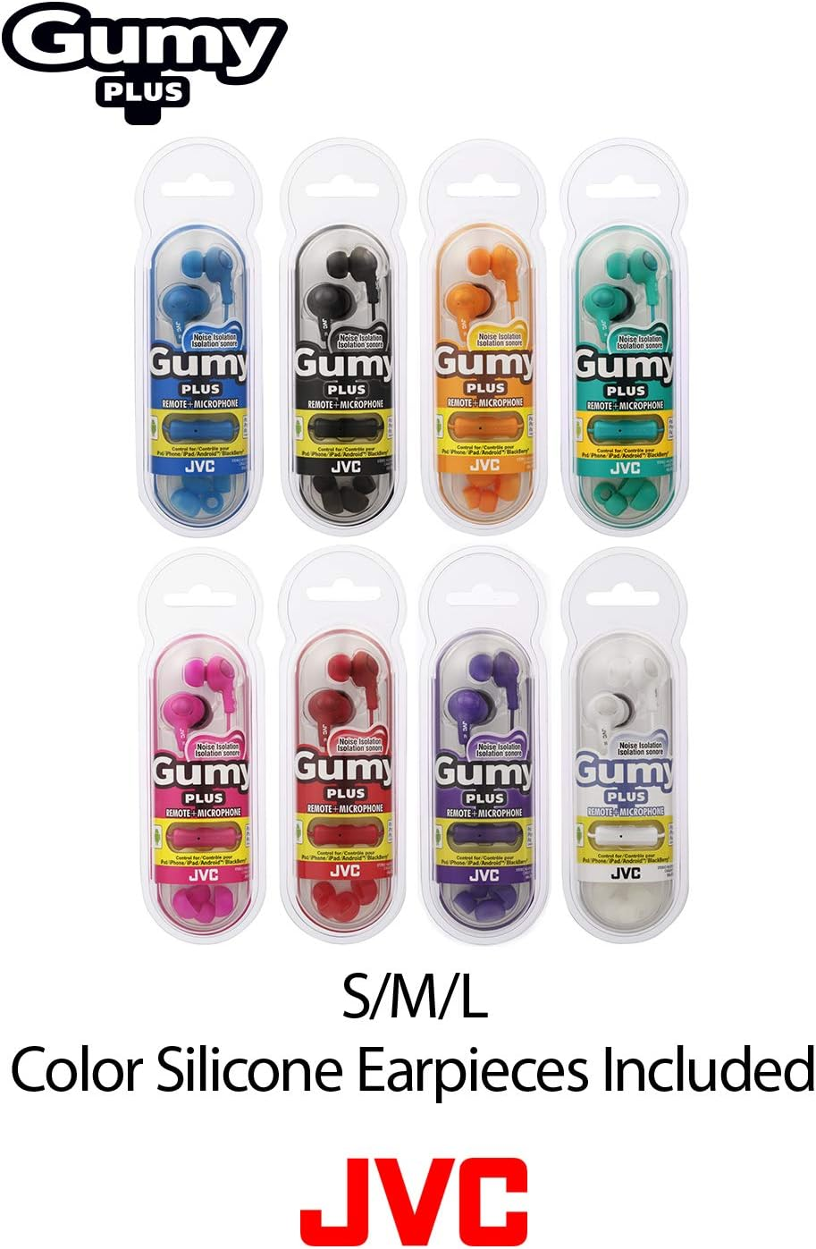 JVC HAFR6A Gumy plus Headphones (Blue) image number 6