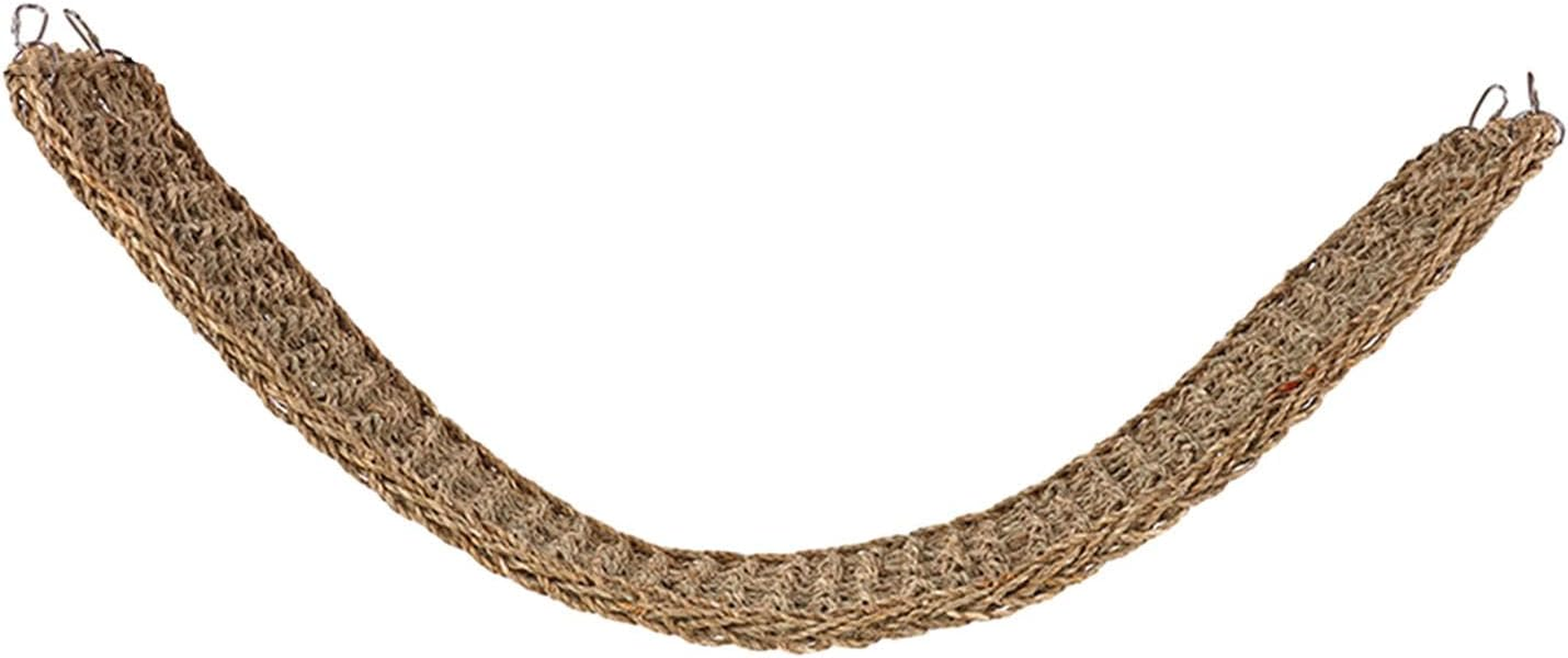 Leefasy Parrot Climbing Rope Ladder Bird Seagrass Mat Activity Center Soft Parrot Hanging Grass Woven Net Hammock for Macaws Walking, 99Cmx18.5Cm image number 2