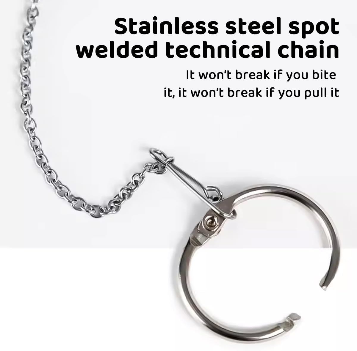Stainless Steel Bird Neck Ring and Chain, Training Equipment for Starlings, Tiger Skin Birds, Peonies, and Parrots, with Live Buckle image number 2