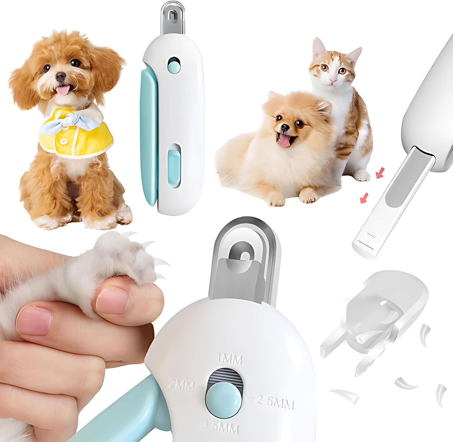 Lyvixora Cat Nail Clippers &ndash; Adjustable Aperture Pet Nail Trimmer with 4 Gears & Nail File, Safe & Easy Grooming Tool for Cats & Small Dogs (Prevents Over-Cutting) image number 3