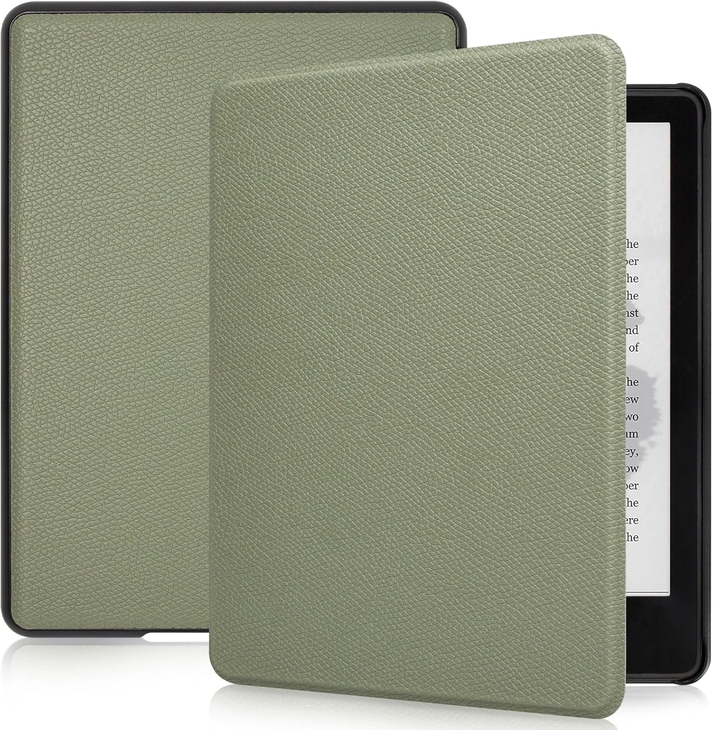 Caweet Kindle Paperwhite Case for 11Th Generation 6.8 Inch and Signature Edition 2021 Release, Premium PU Leather Sleeve Cover with Auto Sleep/Wake, Green