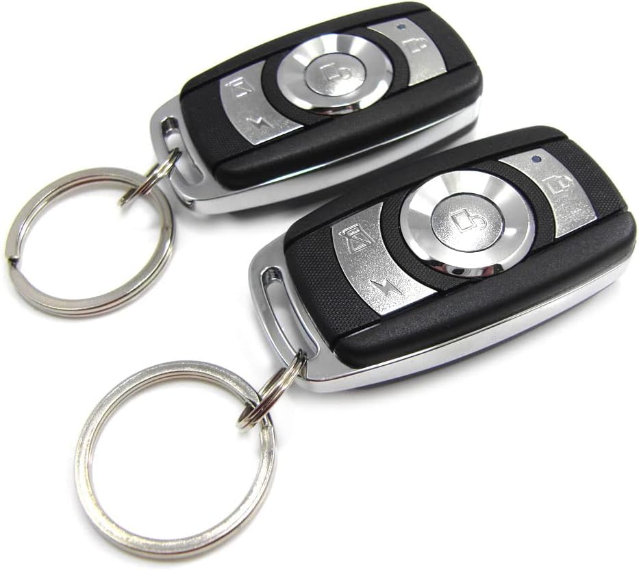 One Way Car Alarm System Pke Keyl Entry Central Lock Kit Vib Ion Alarm with 2 Remote Controller Multicolor image number 6