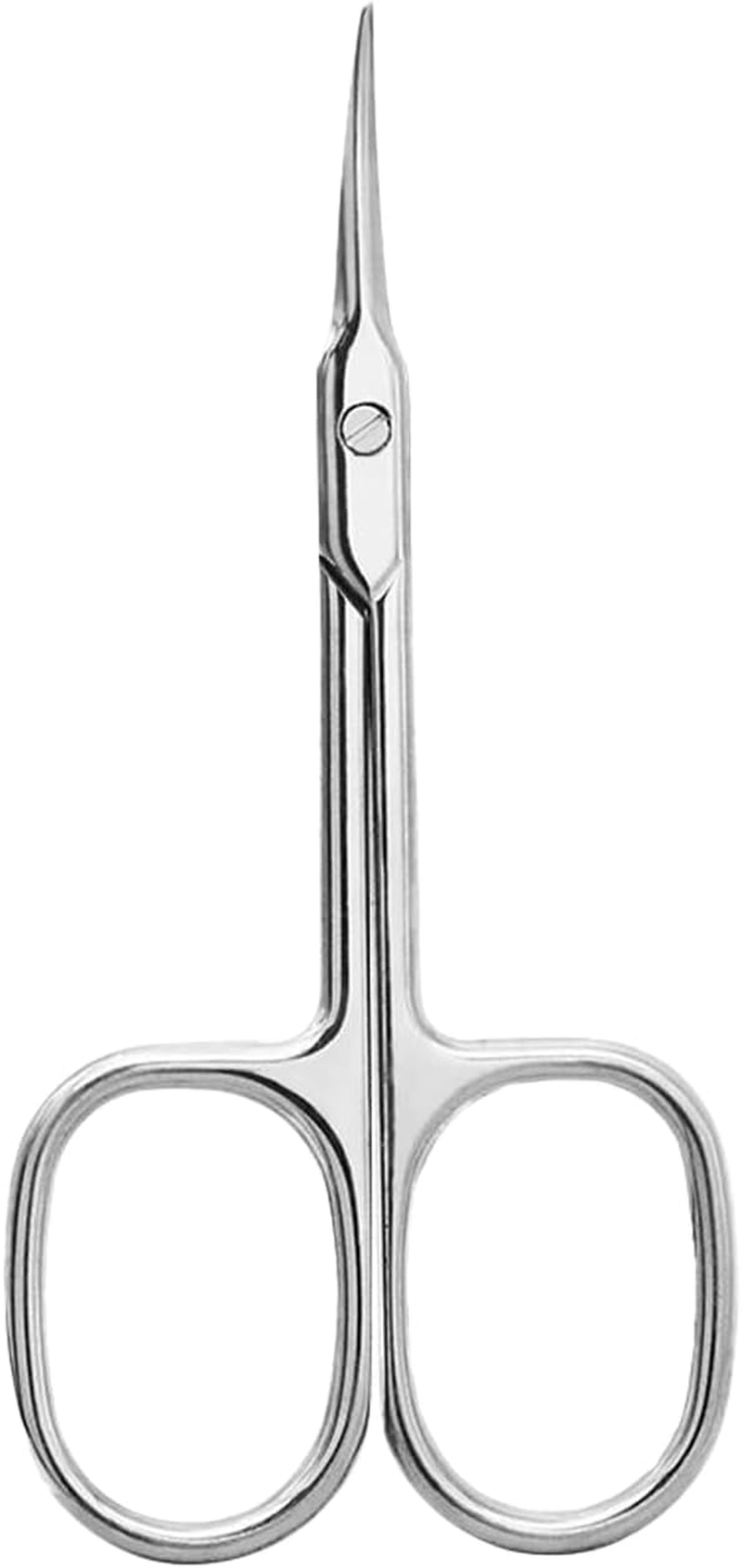 HUATEEN Professional Curved Nail Scissors - Surgical Stainless Steel Cuticle Cutter for Precise Manicure Eyebrows & Eyelashes 4.5Cm Ultra-Sharp Tip Ergonomic Design for Women/Baby/Toenails (Silver) image number 6