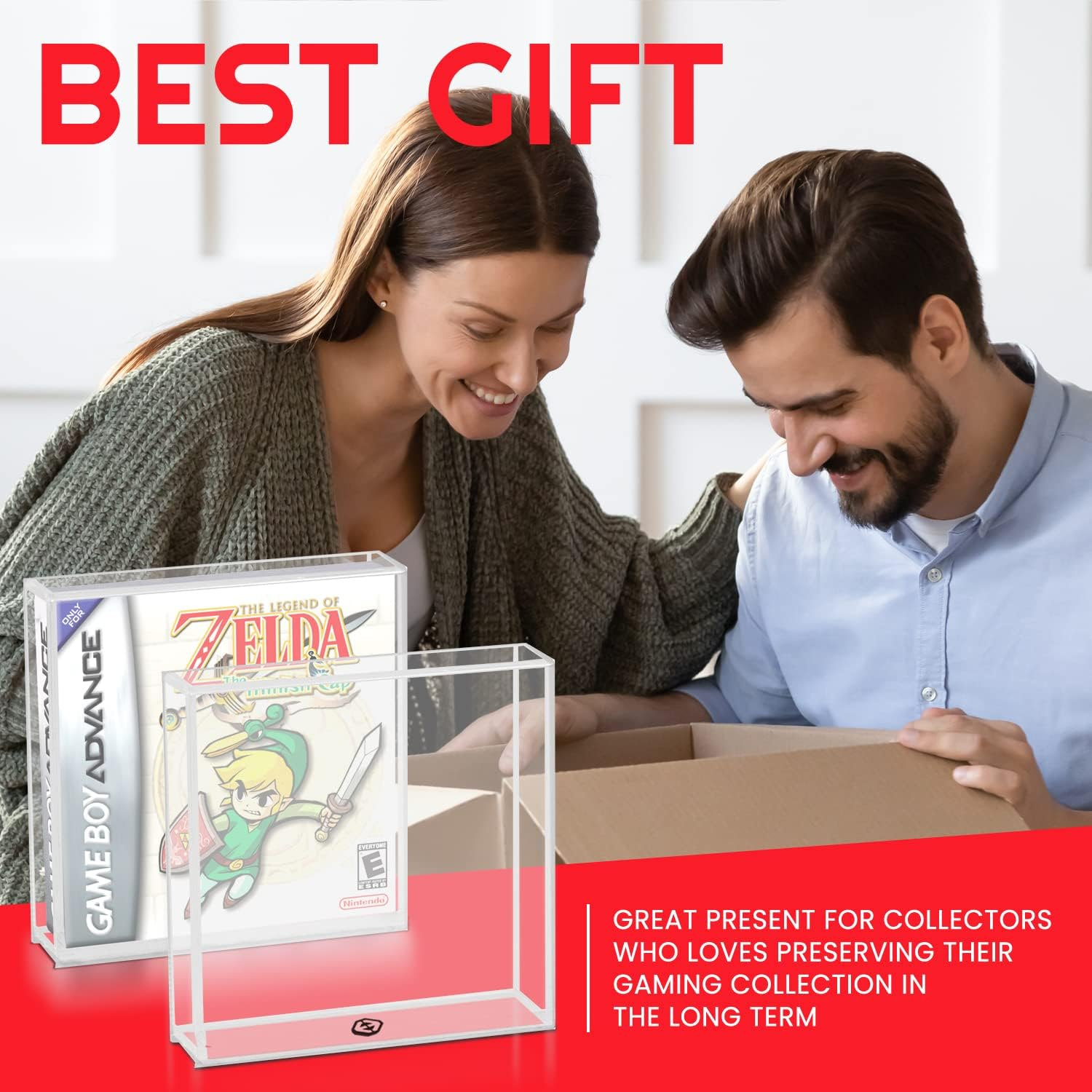 EVORETRO Acrylic Display Case Designed for Nintendo Game Boy and Game Boy Advance (GB/GBA) Game Box - Clear Protective Case for Retro Games (4.0MM - Pack of 2) image number 4