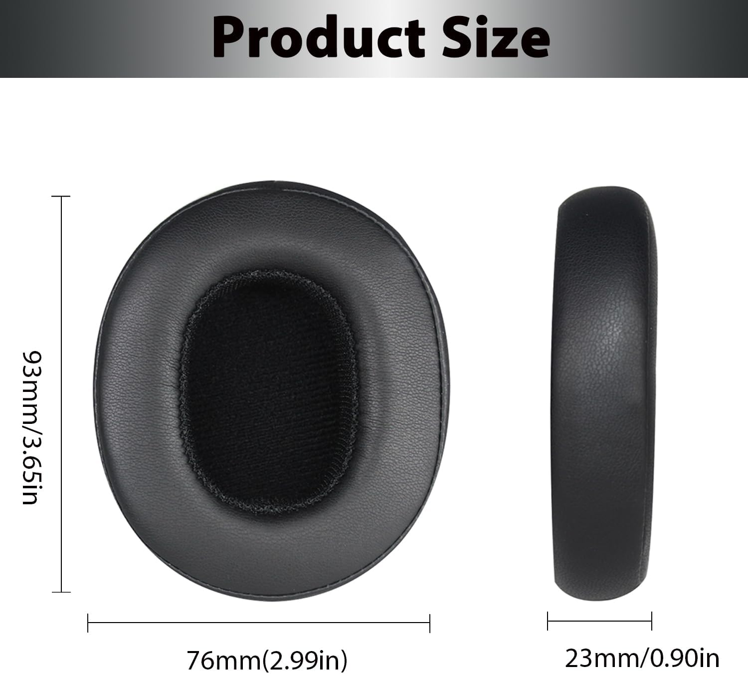Adhiper Crusher Evo/Anc Replacement Earpads Cushions, Ear Pads for Skullcandy Crusher Wireless/Crusher Anc/Crusher Evo/Crusher 360 & Hesh Anc/Hesh Evo/Hesh 3 & Venue ANC Headphones (Black) image number 2