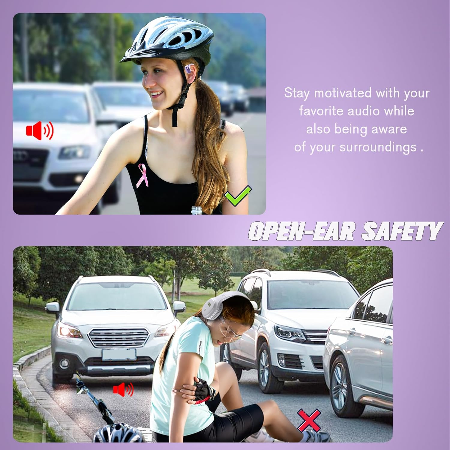 Out of Ear Earless Headphones Bluetooth Open Outer Ear Wireless Headphones outside the Ear Open Ear Earbuds Buds Wireless Ear Hanging Bluetooth Headset Bone Air Conduction Earbuds Skin Tone image number 5