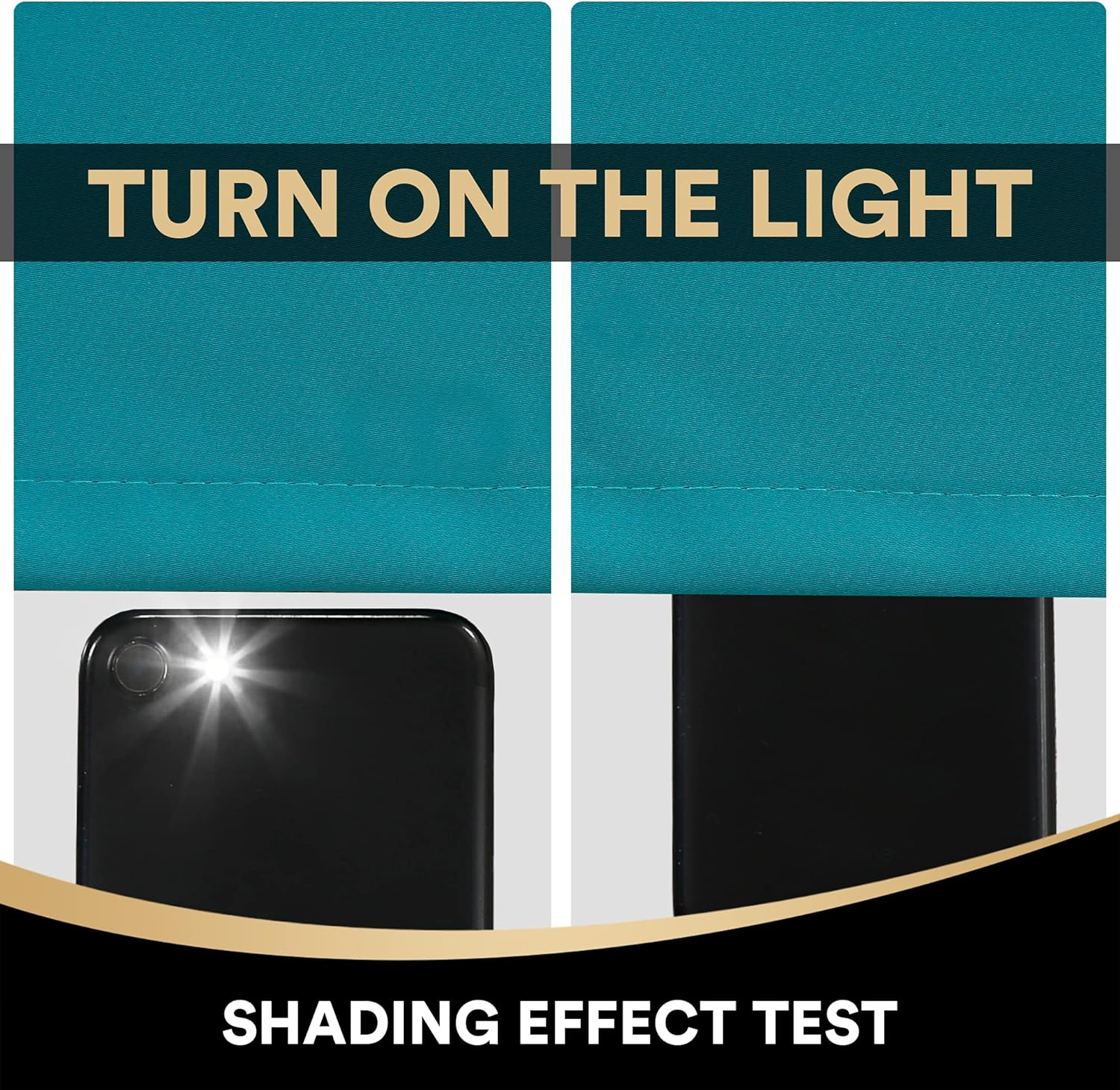 Princedeco Blackout Curtains Thermal Insulated & Warm Protecting,100% Light Blocking Grommet Window Drapes Eyelet Curtains for Bedroom & Living Room Set of 2 Panels W132Cm X D213Cm Turquoise Blue image number 7