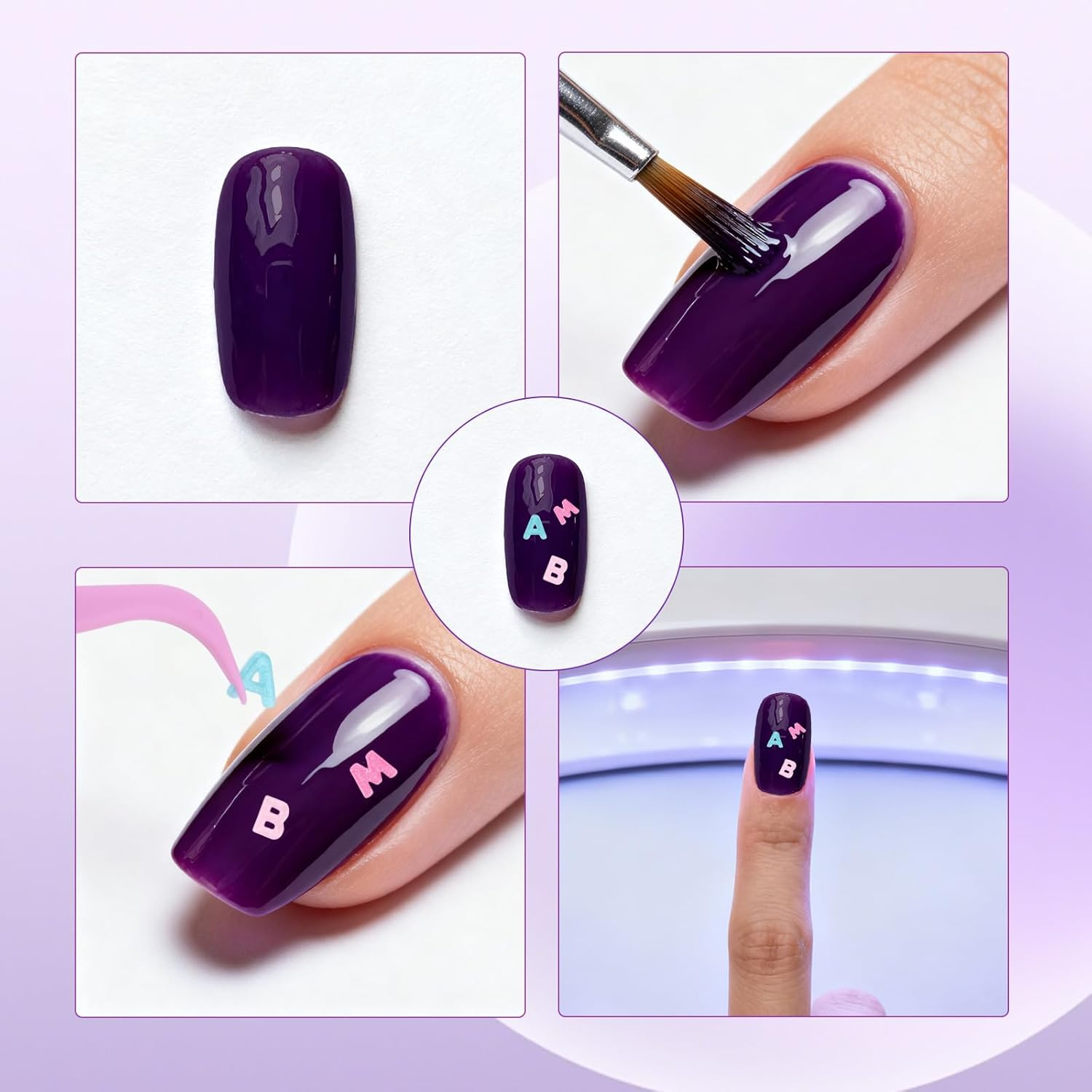 300Pcs Letter Nail Art Charms, Resin Colorful Flatback Alphabet Nail Art Charm Decorations Practical Manicure Accessories for Studio Home DIY Supplies image number 2