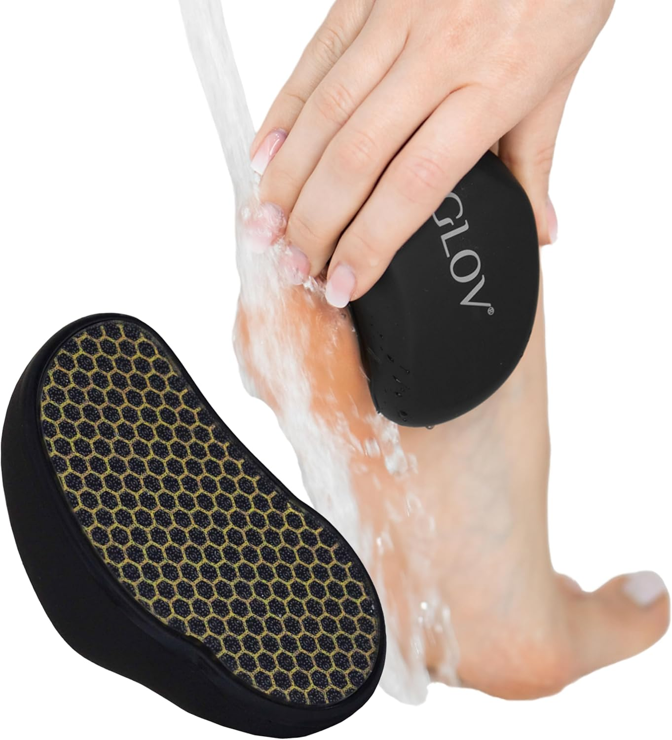 Glov 3D Nano Foot File Glass Material Black Ergonomic Reusable Gentle Callus Removal for Dry and Wet Skin Durable Care Product for Foot Health and Foot Care image number 3