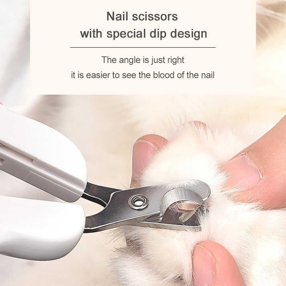 BPS Pet Cat Scissors Stainless Steel Plastic Professional Product for Pets (Grey) BPS-5587GR image number 2