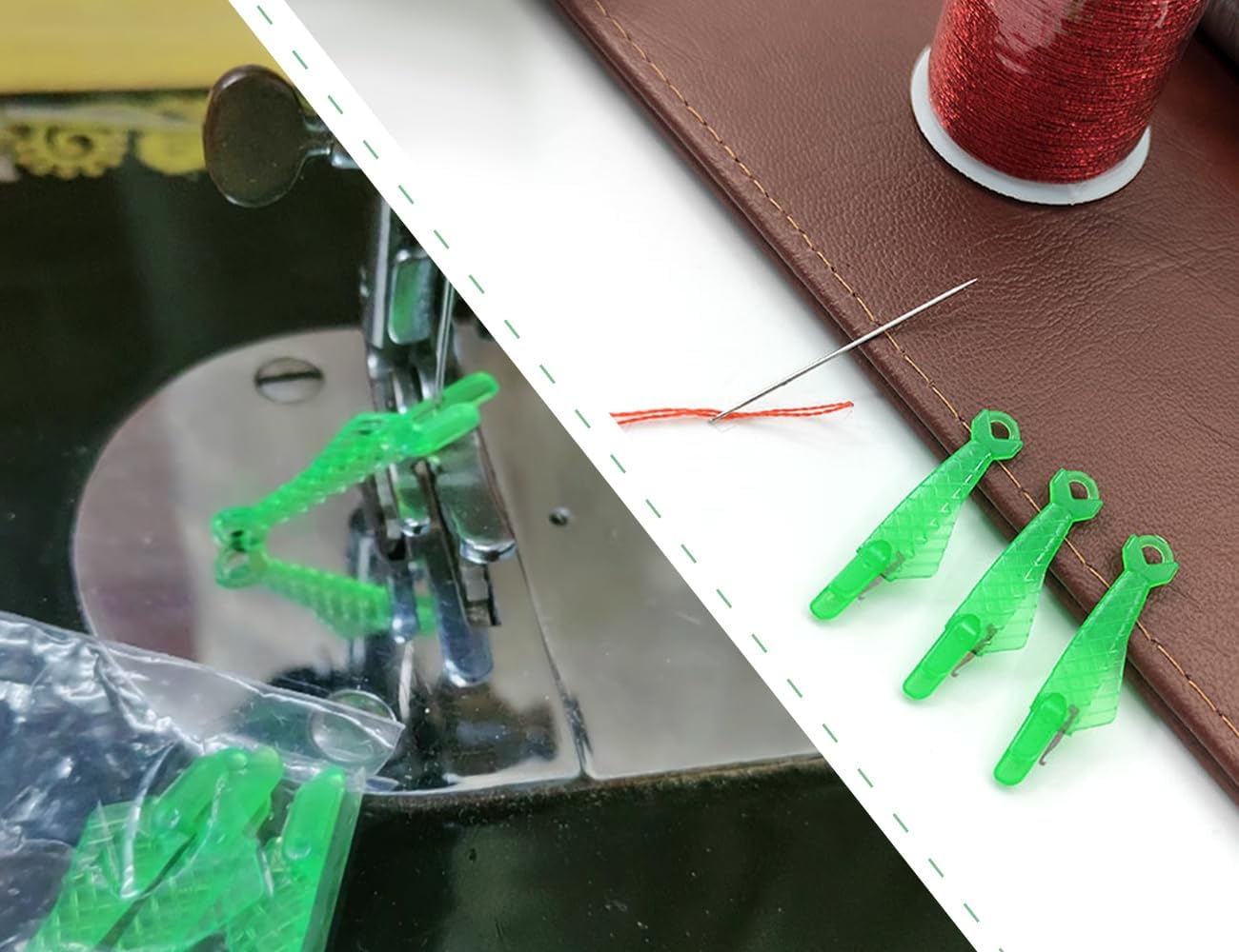 AOYEGIC Pack of 30 Needle Threaders, Plastic Threading Aid, Fish Threader, Sewing Machine Accessories, Needle Threading Tool for Hand Sewing, Needle Threader for Needles, Sewing Needles image number 3