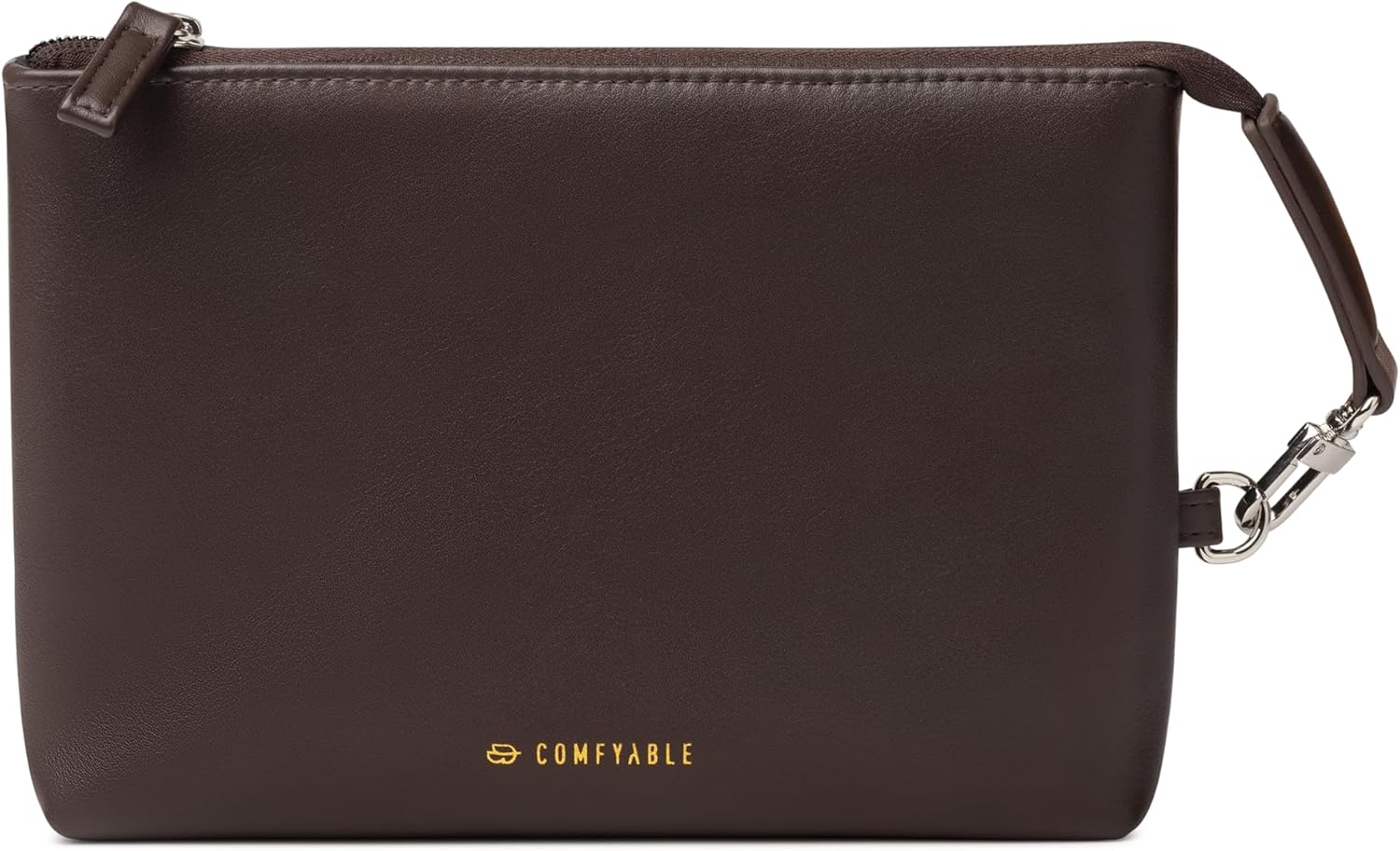 Comfyable Electronic Organizer Travel Case, Cord Storage Bag for Tech Accessories, Water-Resistant Cable Organizer, Premium Leather Pouch for Charger, Phone, Cable, Mouse, Power Bank, Chocolate