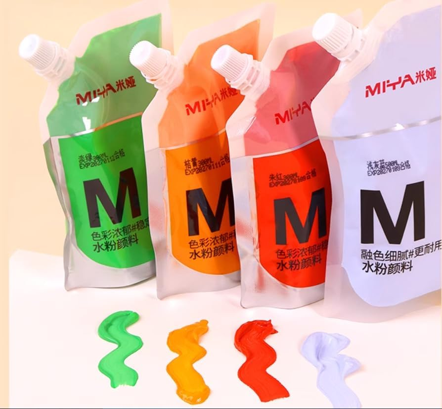 AOOK 500ML MIYA HIMI Jelly Gouache Paint Refill 1 Bag Colors Non Toxic Paints for Artists, Students, Opaque Painting (500 ML WHITE) image number 3