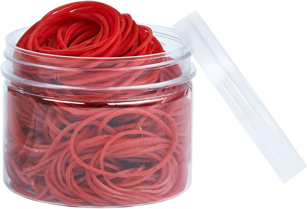 AMUU Rubber Bands 300Pcs Red Small Rubber Bands for Office School Home Size16 Elastic Band Office School Home Strong Elastic Band Loop Office Supplies - Blue image number 3