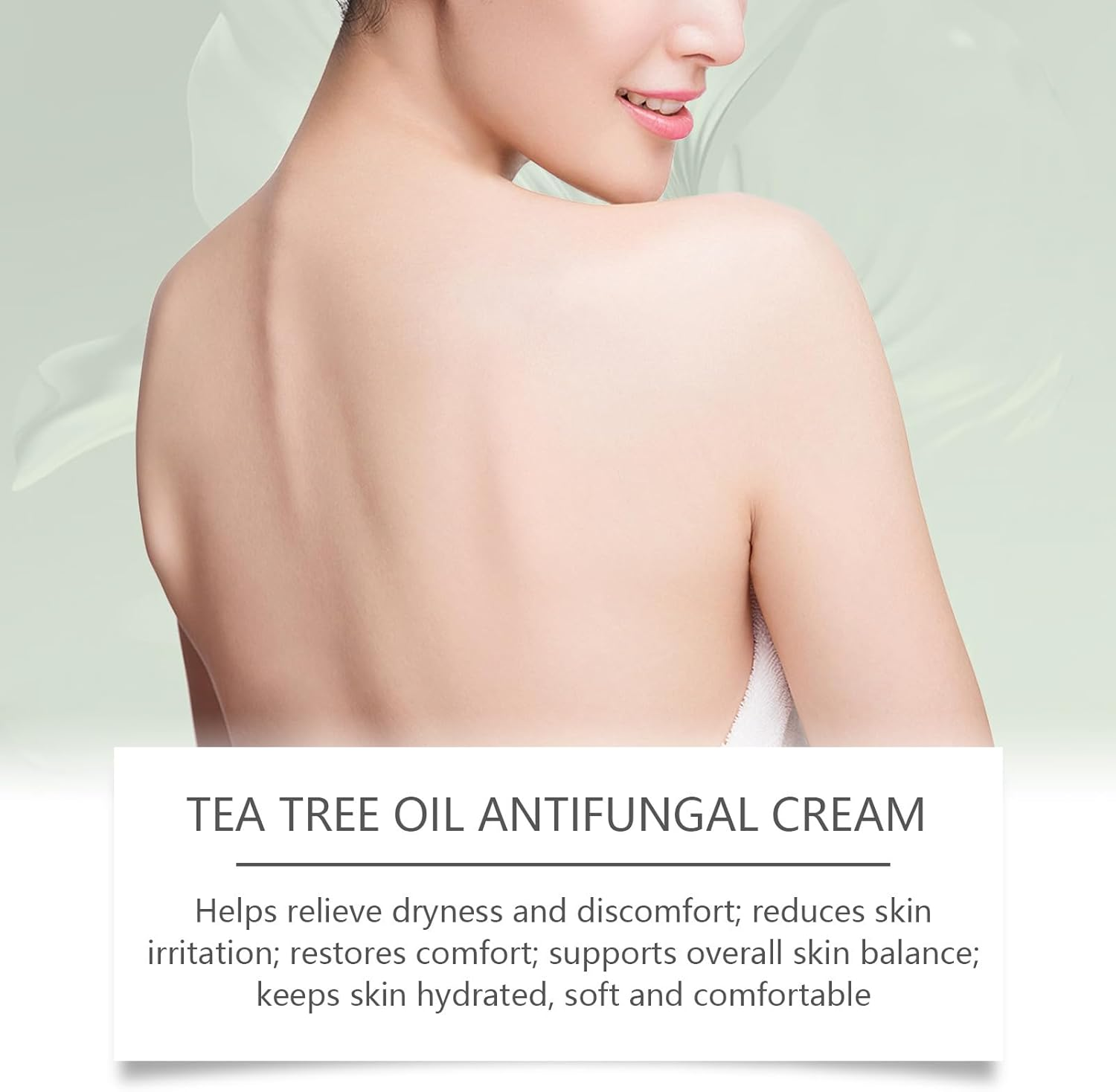 Tea Tree Oil Antifungal Cream, Soothing Moisturiser for Dry & Irritated Skin, Hydrating Foot & Hand Care with Natural Tea Tree Extracts for Men & Women (1Pcs) image number 5