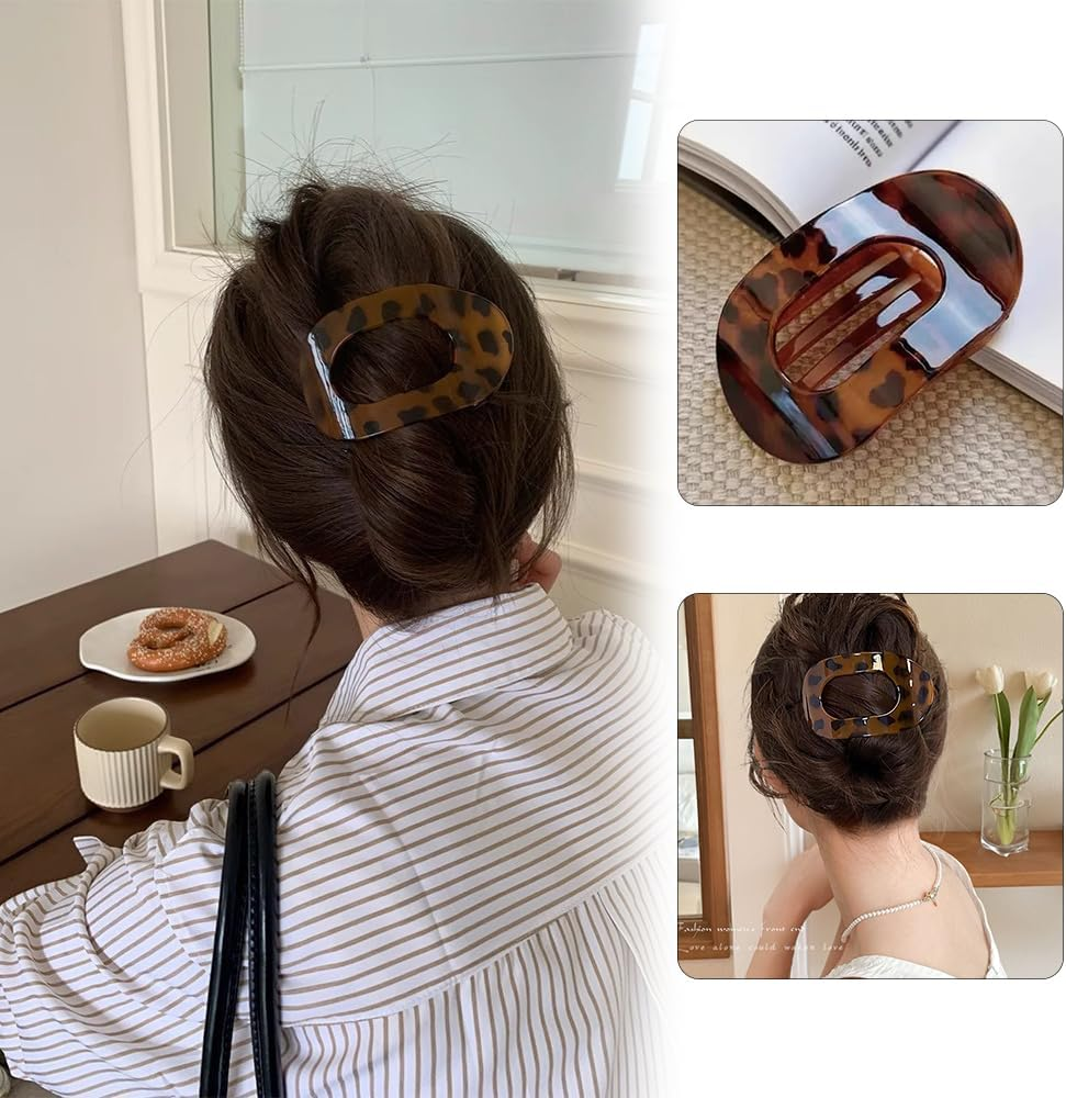 TSUOUKL Pack of 3 French Hair Clips Women, Hair Clip Set for Women, Thin Hair Automatic Hair Clip for Fine Hair image number 3