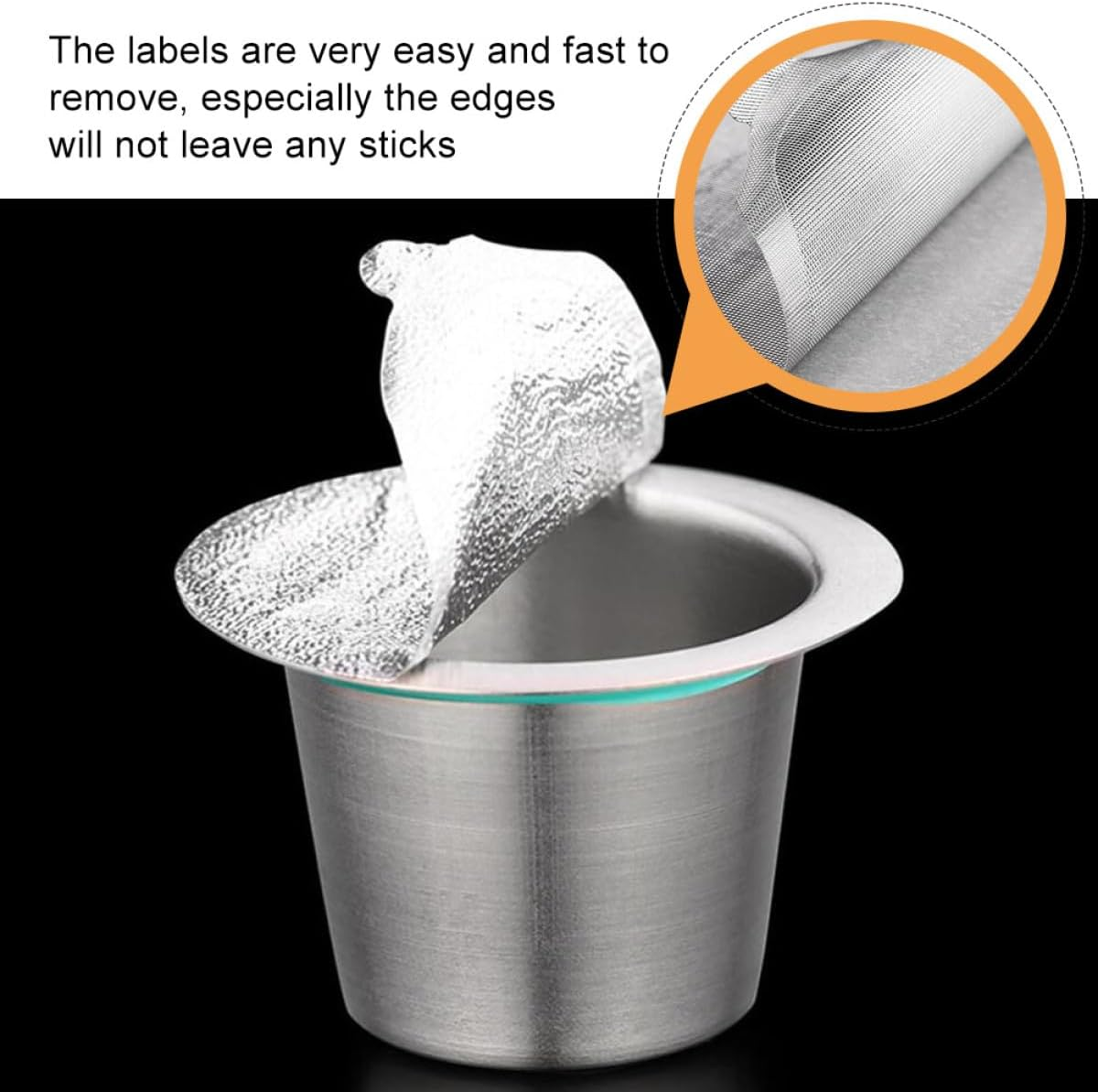 LOEFLIFA 120Pcs Coffee Pod Aluminum Foil Seal Lids Espresso Capsule Cup Sealing Film for Coffee Powder Compatible with Espresso Machines image number 1