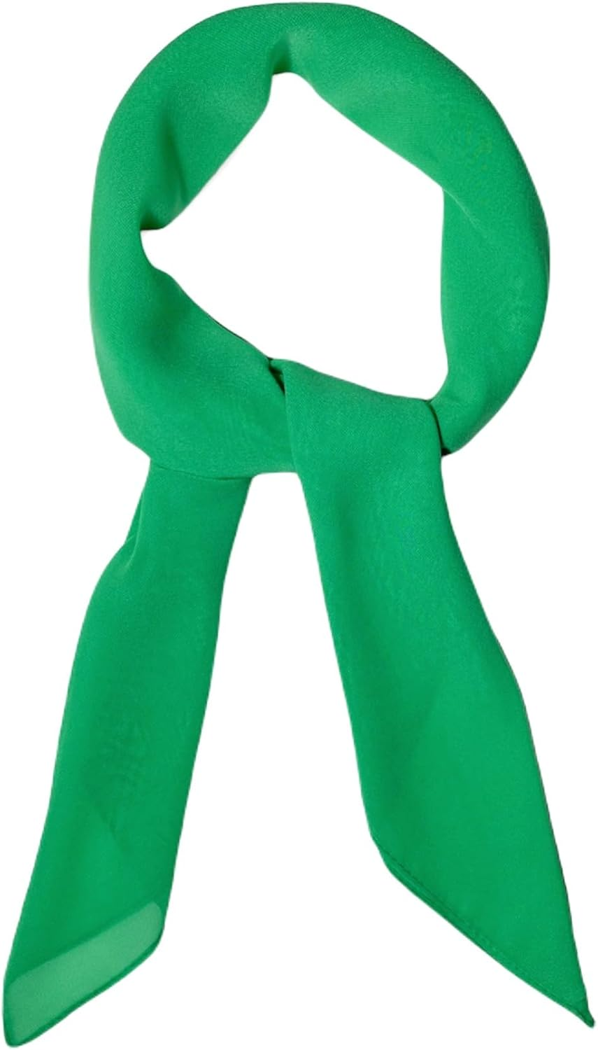 WESTEND CHOICE Square Chiffon Scarves Lightweight Plain Neck Scarf 50S Retro Women Bandana Wrap Women'S Scarves 80 X 80 Cm