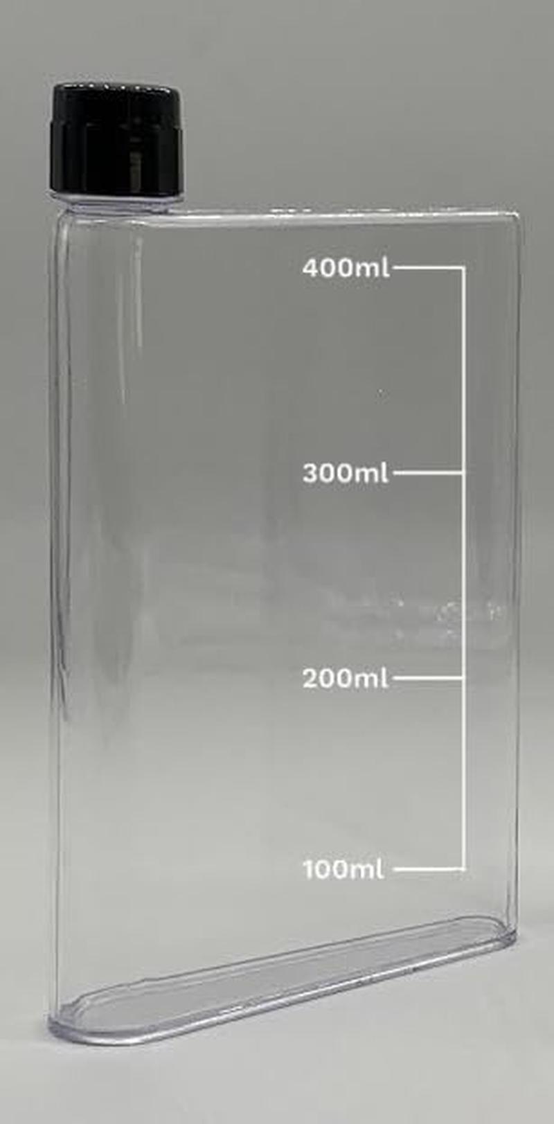 Slimbottle A5 (25Oz / 750Ml) & A6 (14Oz / 420Ml) the Flat Water Bottle That Fits in Your Bag I BPA FREE I Transparent/Clear Water Bottle (A6-420Ml) image number 2