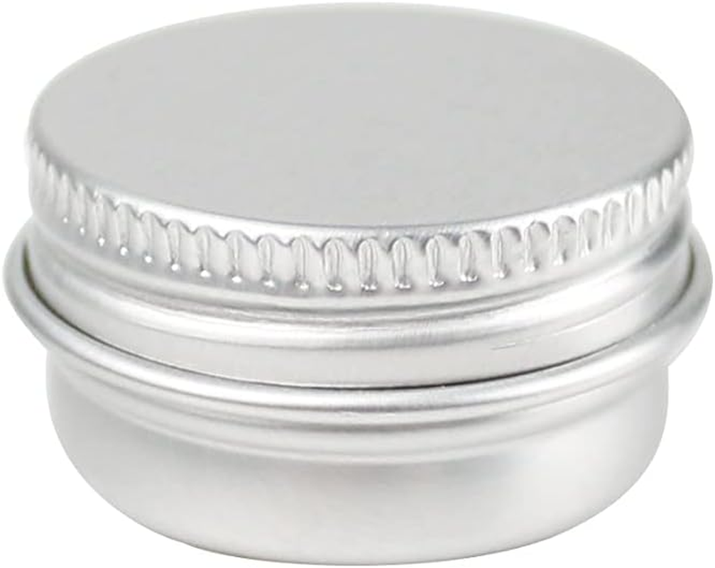 60 Pcs Mini 5G Silver Aluminum Cosmetic Sample Tins Jars Empty Portable Refillable Containers with Screw Lid for Small Sample Jewelry Lip Balm Candles