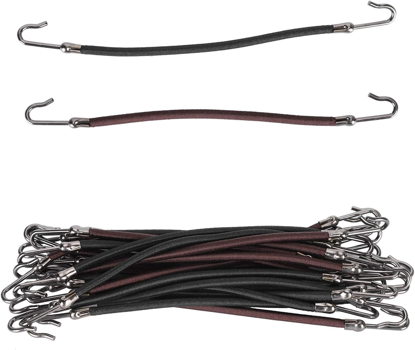 Kooingtech Pack of 20 Hair Bobbles with Hooks, Open Ponytail Hooks, Braid Holder, Hair Loop for Pull-Through Women'S Hooks image number 1