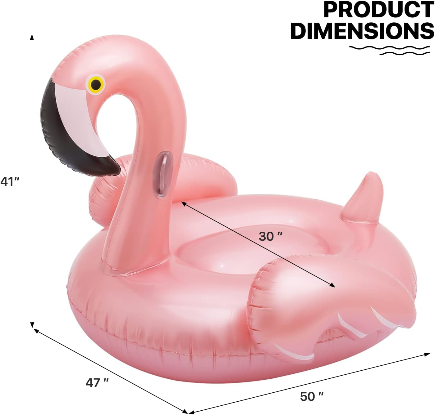 Inflatable Ride-On Giant Swimming Pool Raft Float Floatie Lounge with Stable Wings for Summer Party Decorations Fun, Pool Float for Adults image number 2