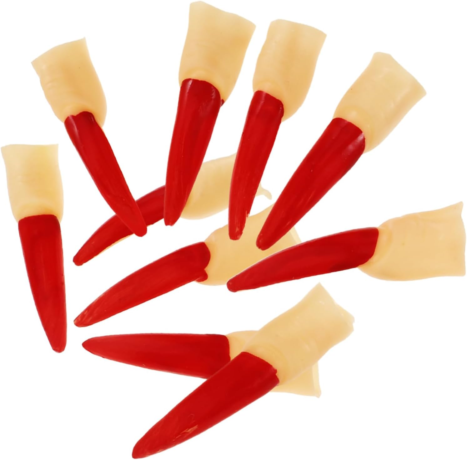 NULYLU 10Pcs Halloween Witch Fingers Decorative Fake Nails Scary Prop Accessories image number 4