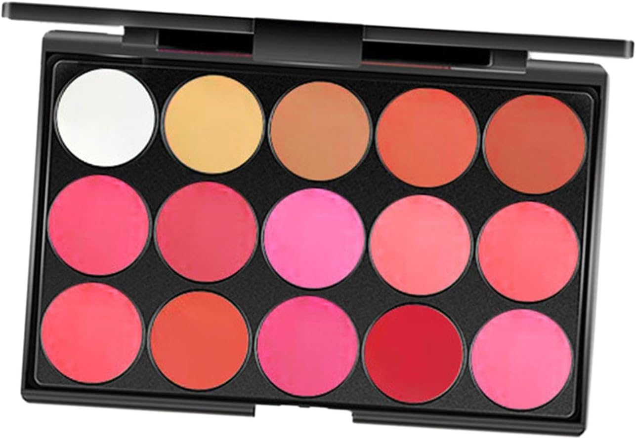 TENOL Lipstick Palette, Palette,Professional Cosmetic Non Sticky Lip Glosses Makeup Set, 15 Colors for Nude Lip, Gift Beginner, Style A