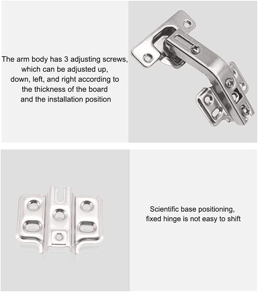 2 Pieces 135 Degree Corner Cabinet Door Hinge Kitchen Bathroom Cabinet Hinge image number 4